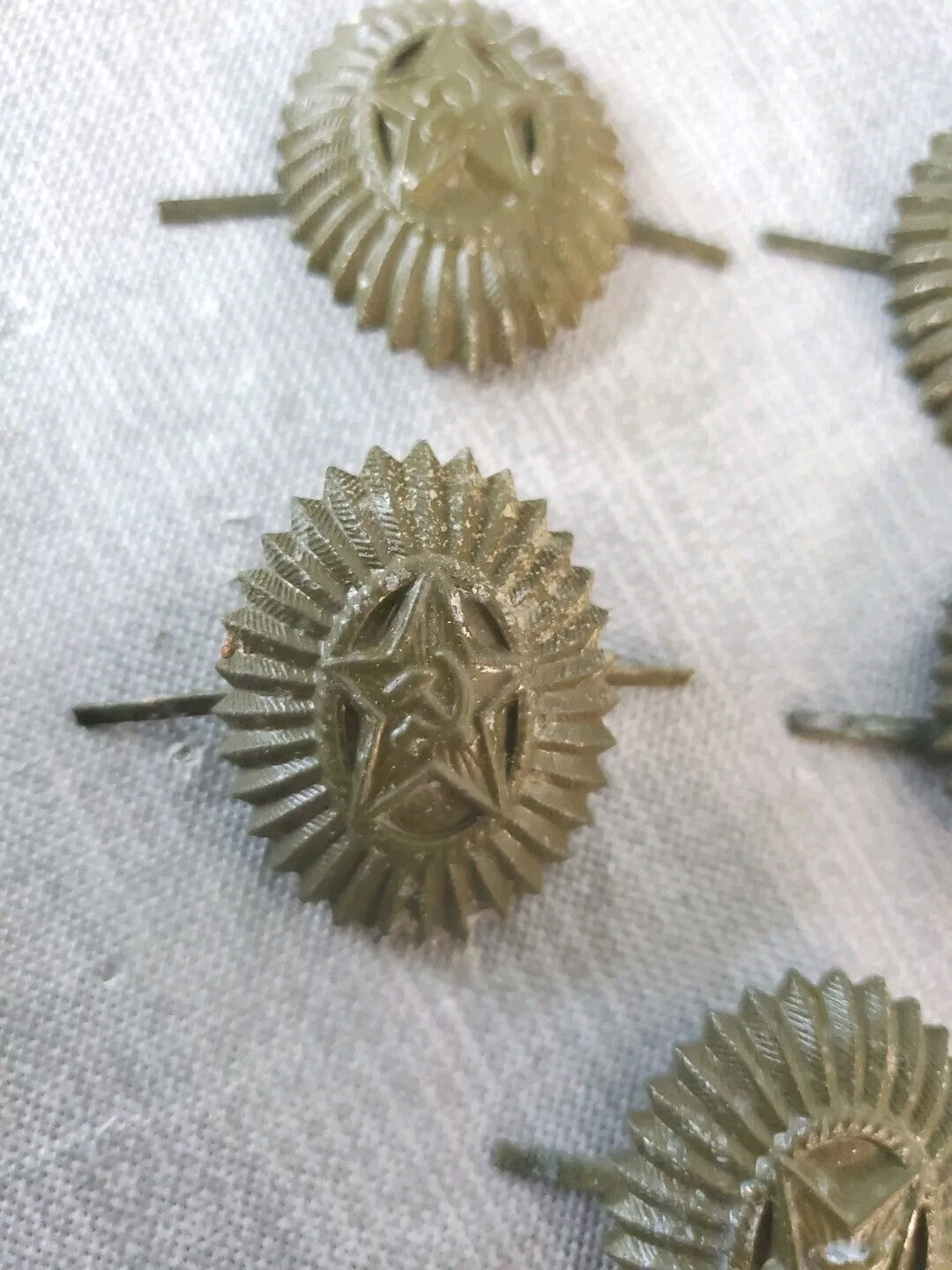 Vintage USSR Field Officer Green Hat Badge Lot Of 5