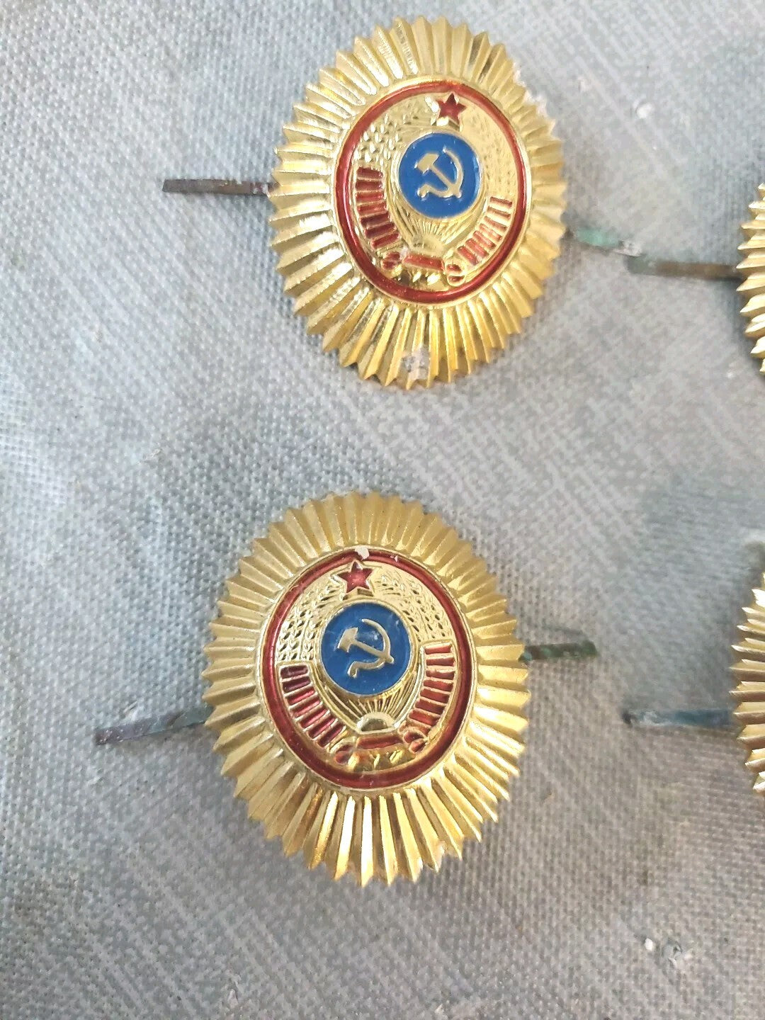 Vintage  Soviet Badge Cap Lot Of 4
