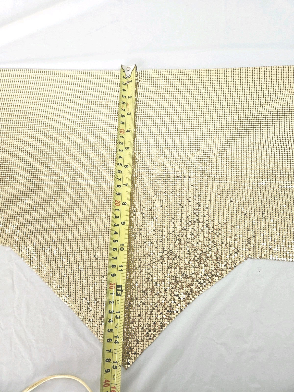 VTG Whiting & Davis Top No Tag Womens Solid Metal Gold Plated Mesh Brass Base 
