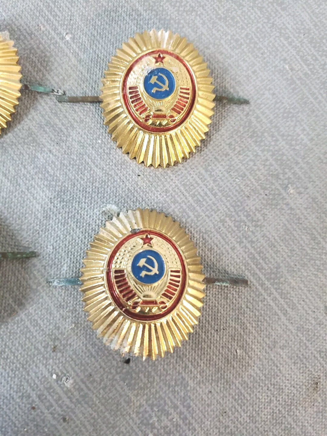 Vintage  Soviet Badge Cap Lot Of 4