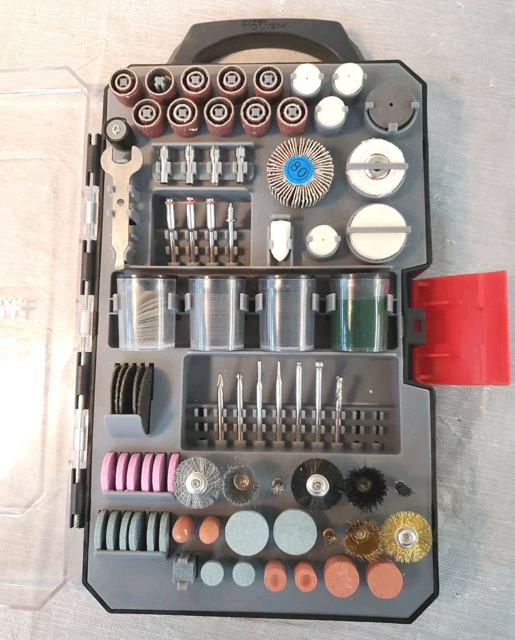 Hyper Tough 208 Piece Rotary Tool Accessory Kit with Storage Case