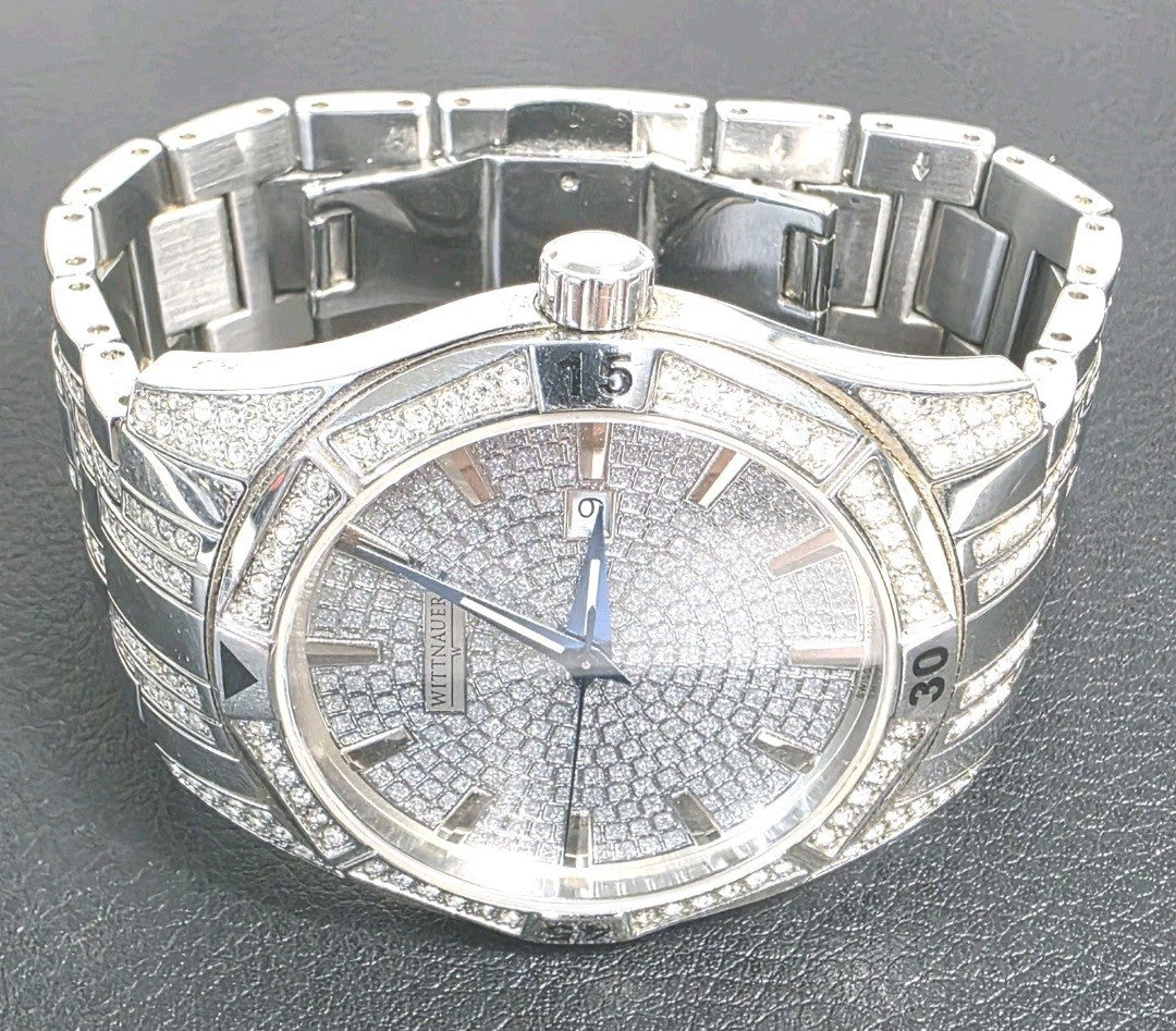 Wittnauer Men's Swiss Swarovski Crystals Paved Dial Watch Wittnauer Watch: