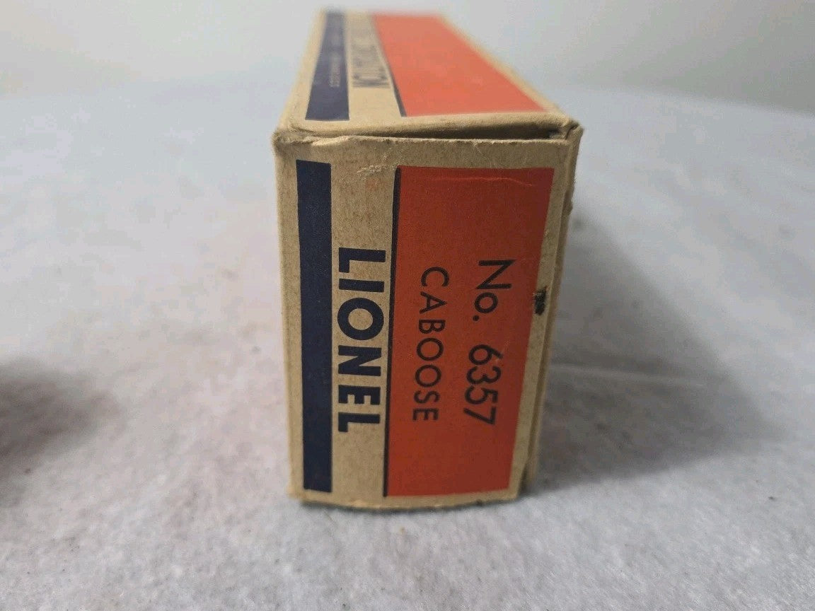 Vtg 1947 Post War Lionel Lines O Gauge 6357 Caboose In The Original Box Nice!!