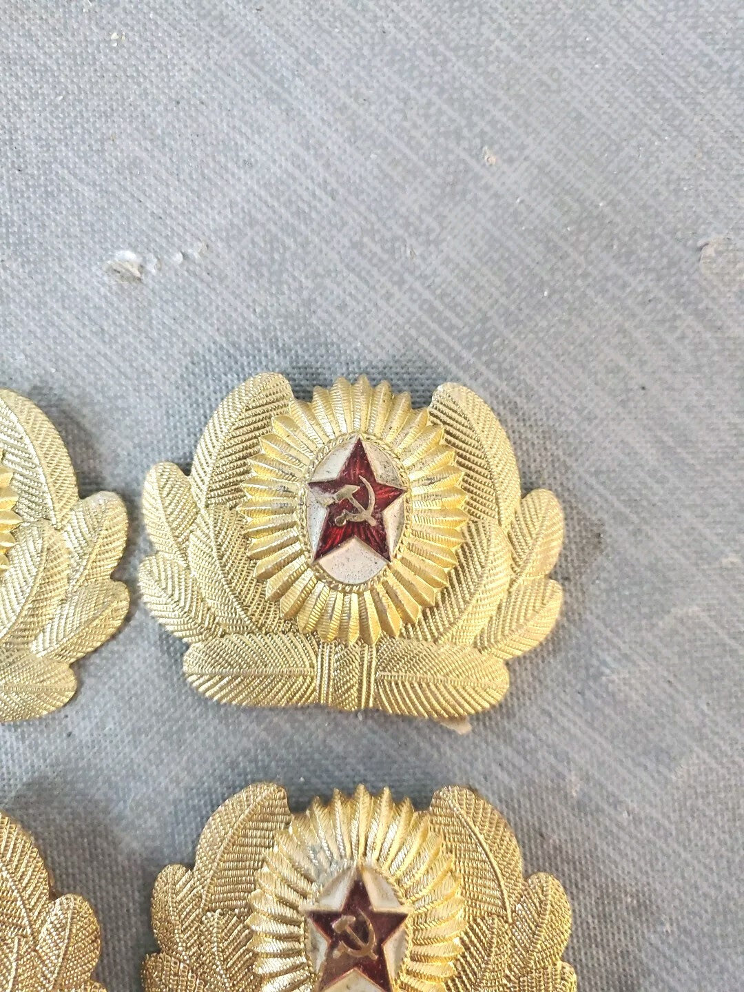 USSR Military Officer Cap Badge Vintage Lot Of 4