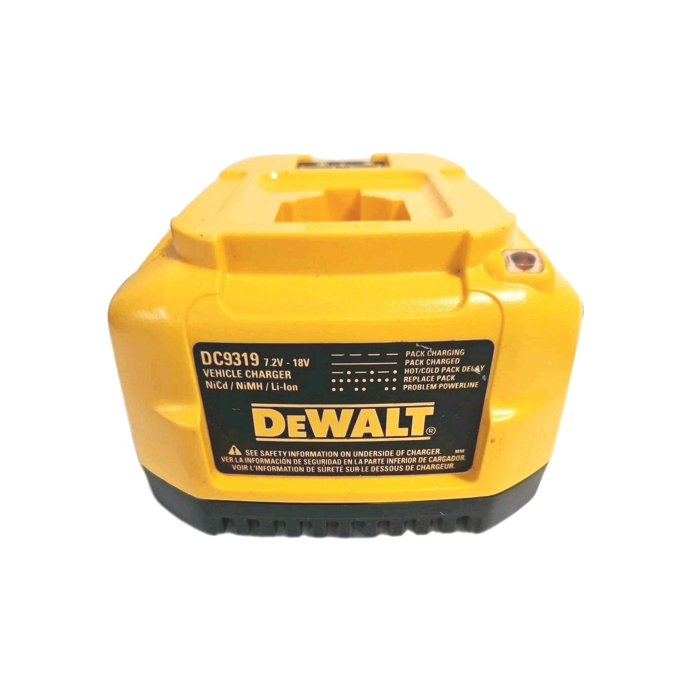 DEWALT DC9319 7.2V 12V 14.4V 18V 1-Hr Vehicle Charger NiCD NiMH Li-Ion Battery