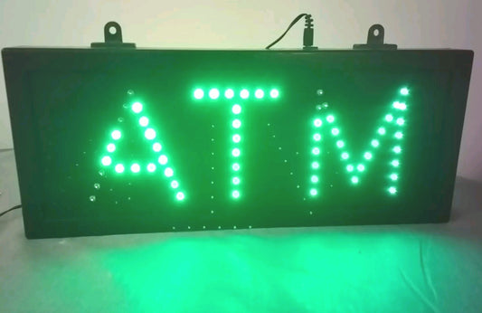 ATM  Sign Led Green