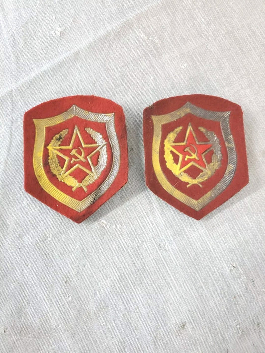 Vintage USSR Military Uniform Patch Lot Of 2