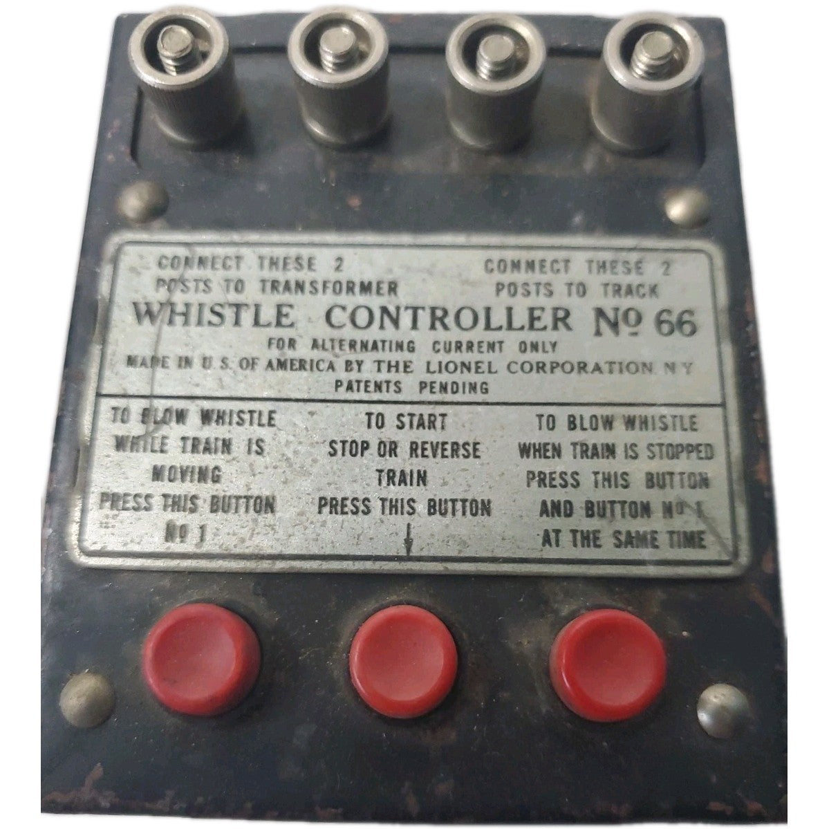 Lionel Vintage Whistle Controller No 66