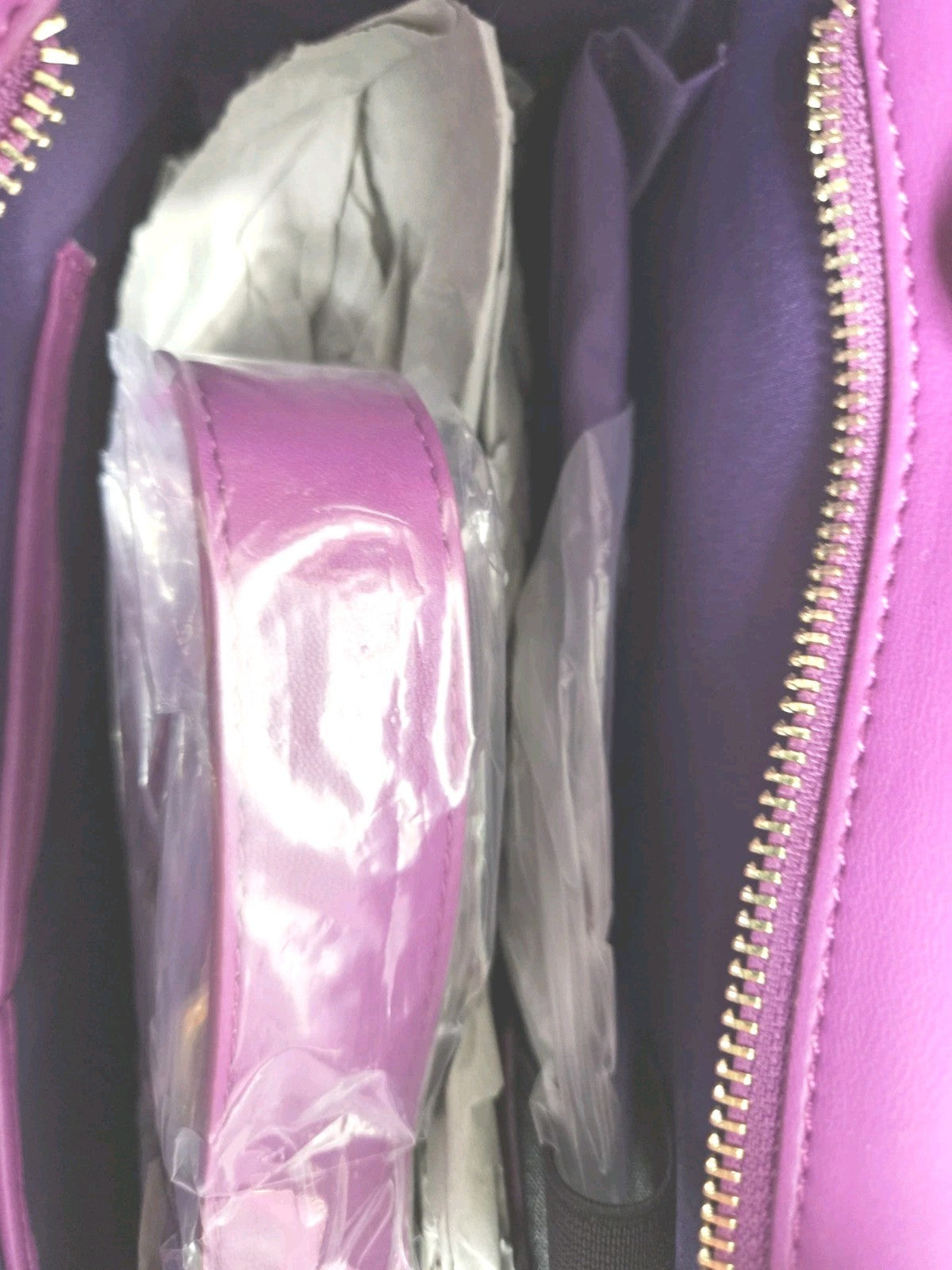 NEW - Olbali Vegan Leather Purple Brief Bag / Laptop Carrying Tote W/ Dust Bag