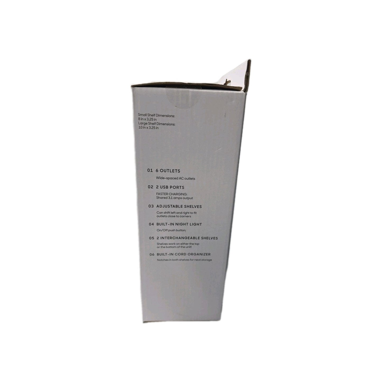 Sharper Image Socket Shelf Ultra  White