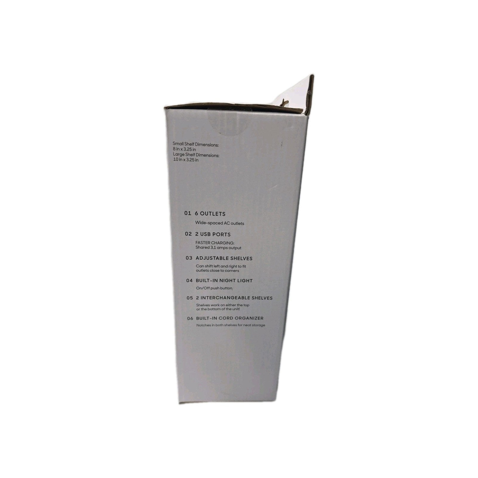 Sharper Image Socket Shelf Ultra  White