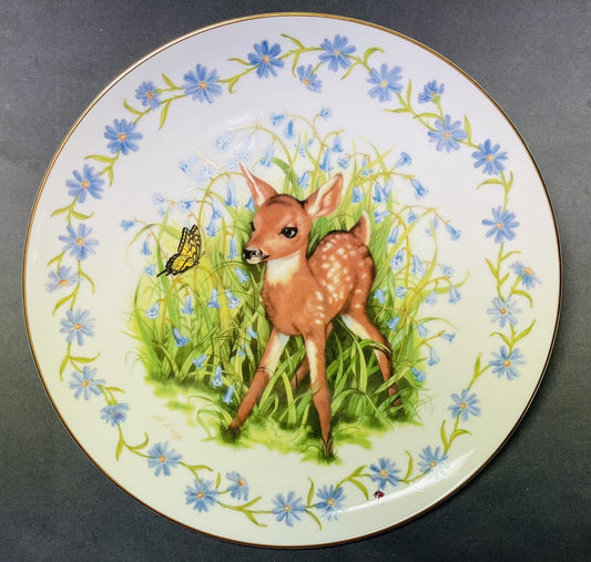 FIRS STEP  collector plate Heidi Lindy “Woodland  Babies” A Limited Edition 1983