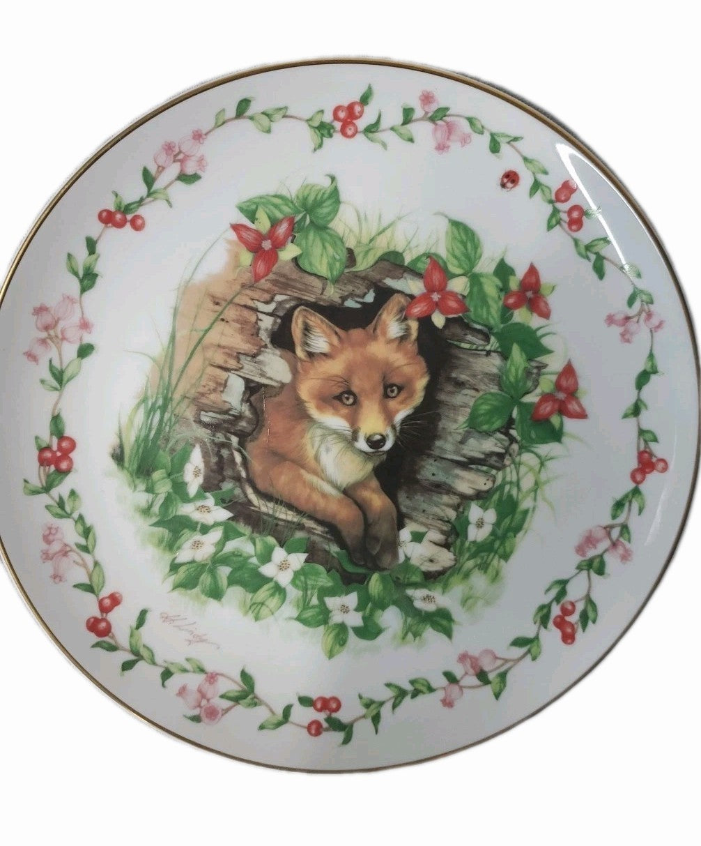 Royal Cornwall 1983 Perplexed Woodland Babies Heidi Lindy Plate