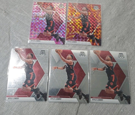 Lot Of 5 Kyle Lowry 2019-2020 Panini Mosaic  Pink Orange Silver