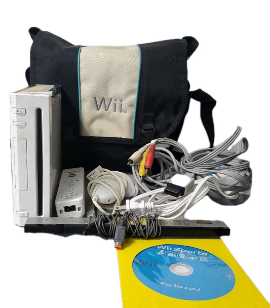 Nintendo Wii Rvl-001 With One Controller Wii Sports And Bag Tested