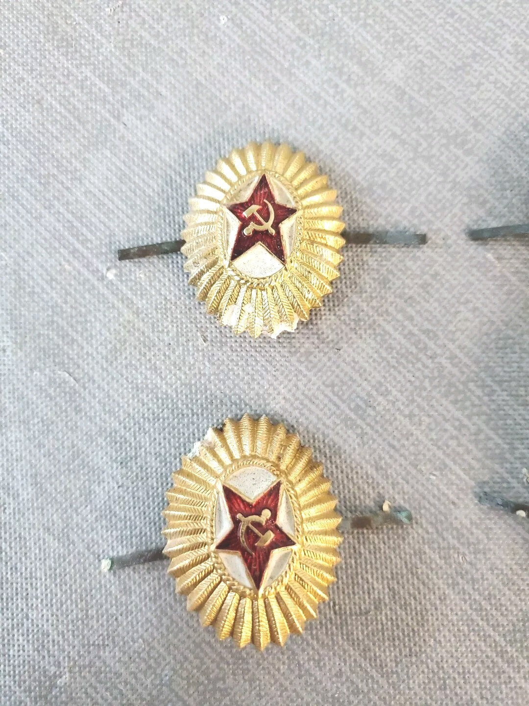 U.S.S.R. Gold Red Star Badge Vintage Lot Of 4