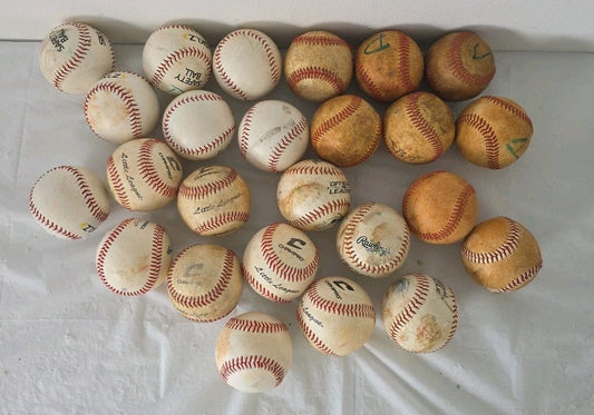 25 Mix Little League Practice Baseballs