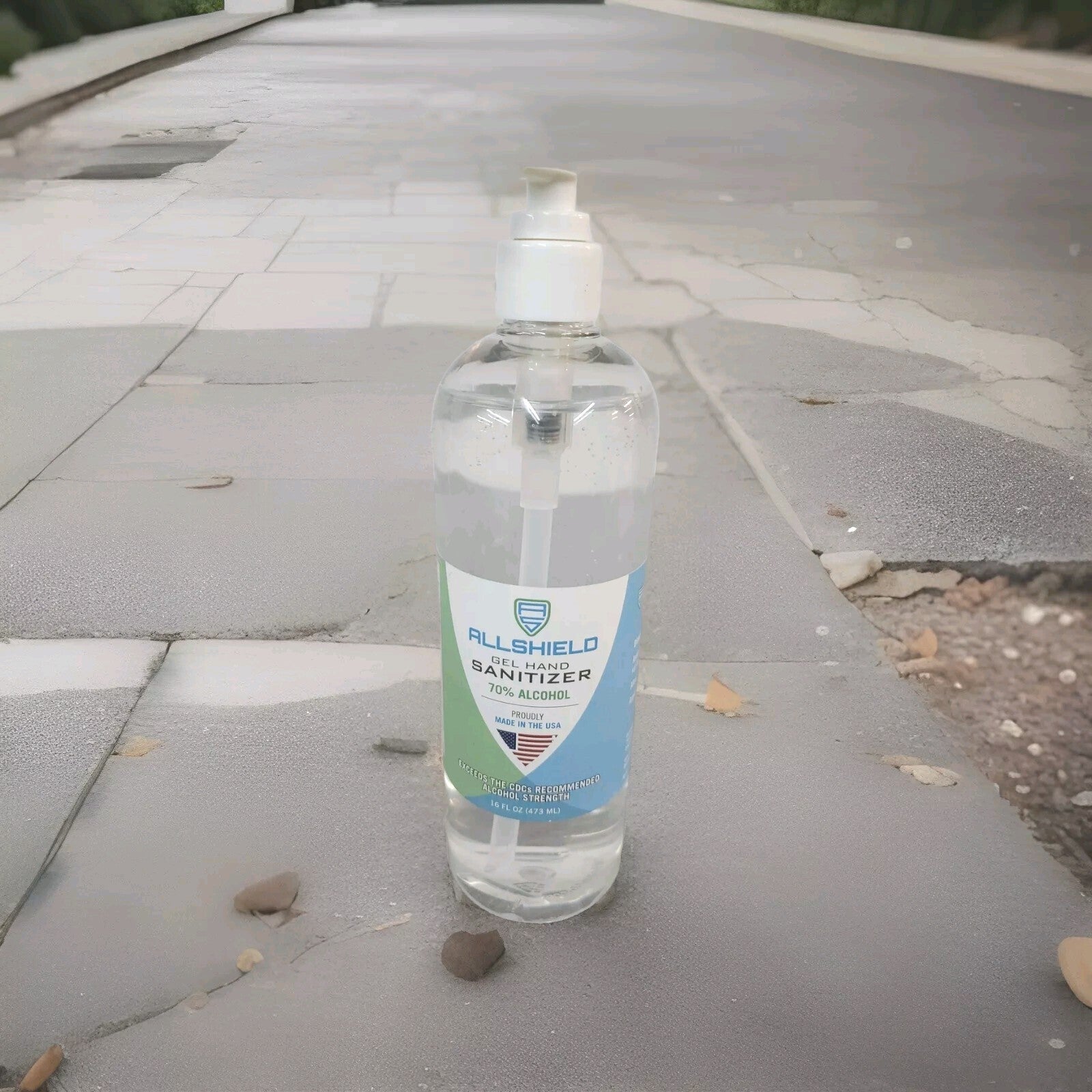 Allshield Gel Hand Sanitizer 70% Alcohol  16oz