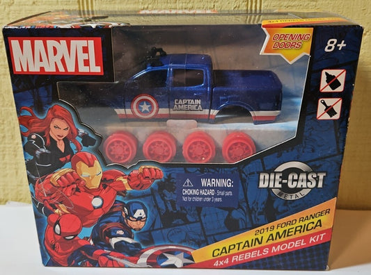 Marvel 2019 Ford Ranger CAPTAIN AMERICA 4x4 Rebels Model Kit! Die-Cast Metal!