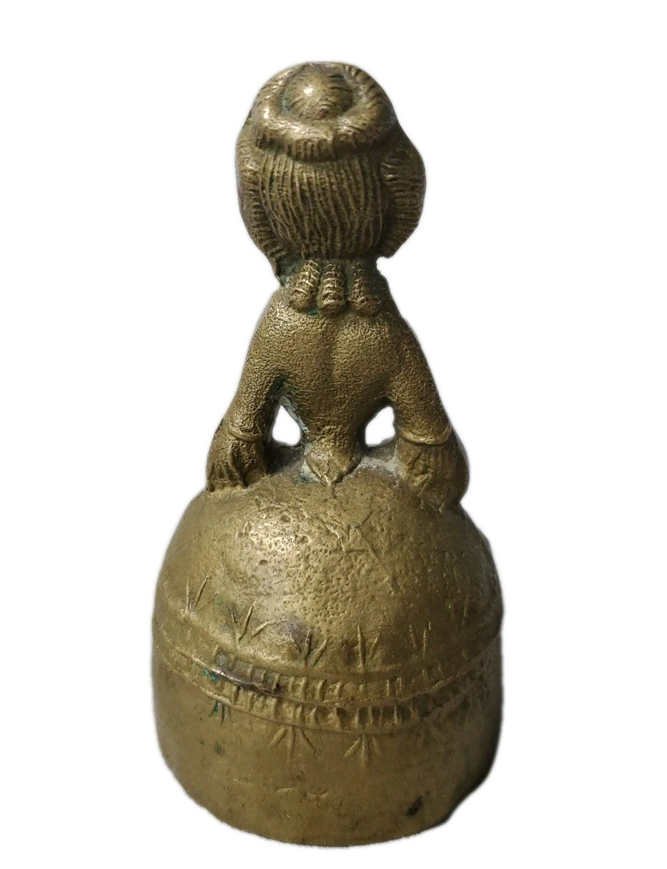 Antique English Victorian Brass Female Bell 5 1/2 " Rare Vintage