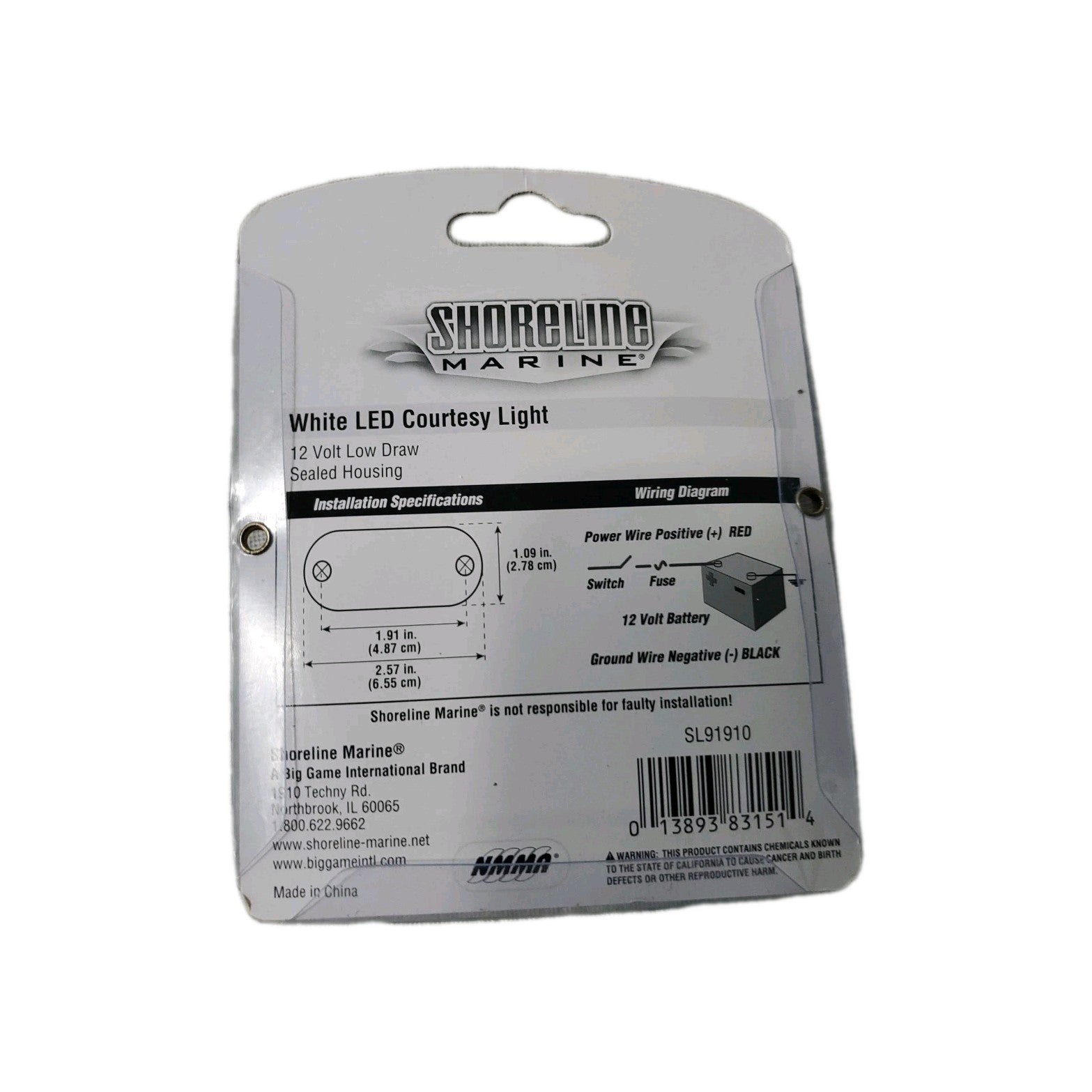 NEW SHORELINE MARINE LED Courtesy Light 12v SL91910 White color