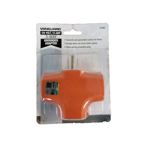 Vanguard 125 Volt 15 amp 3-way Grounded Adapter