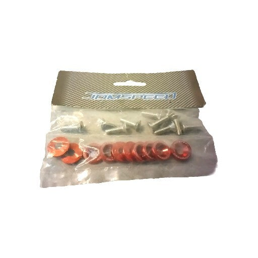 JDMSPEED Red Jdm Billet Aluminum Fender/ Bumper Engine Bay Dress Up Kit