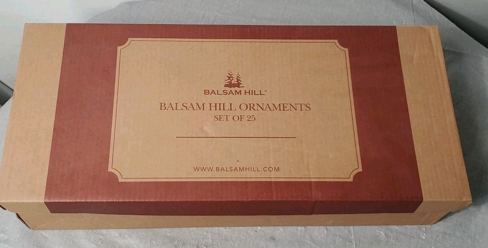 Balsam Hill Ornament Set Of 12 Beautiful  Ornaments For Trees Red