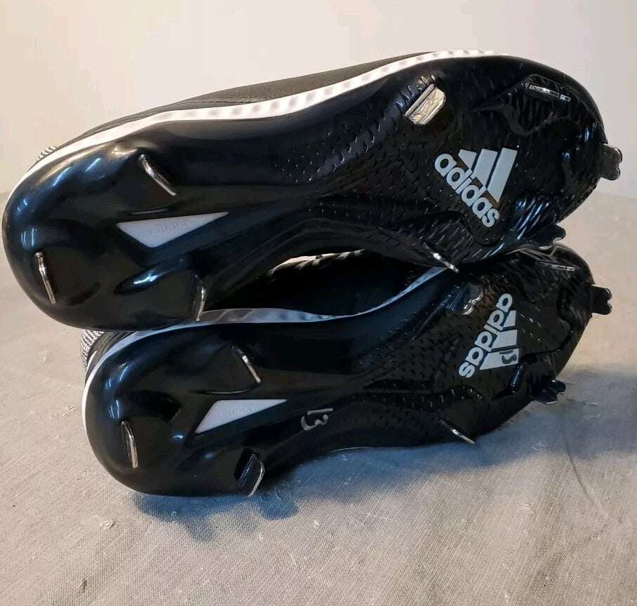 New Adidas Icon Bounce Metal Baseball Cleats Size 6.5 Black And White