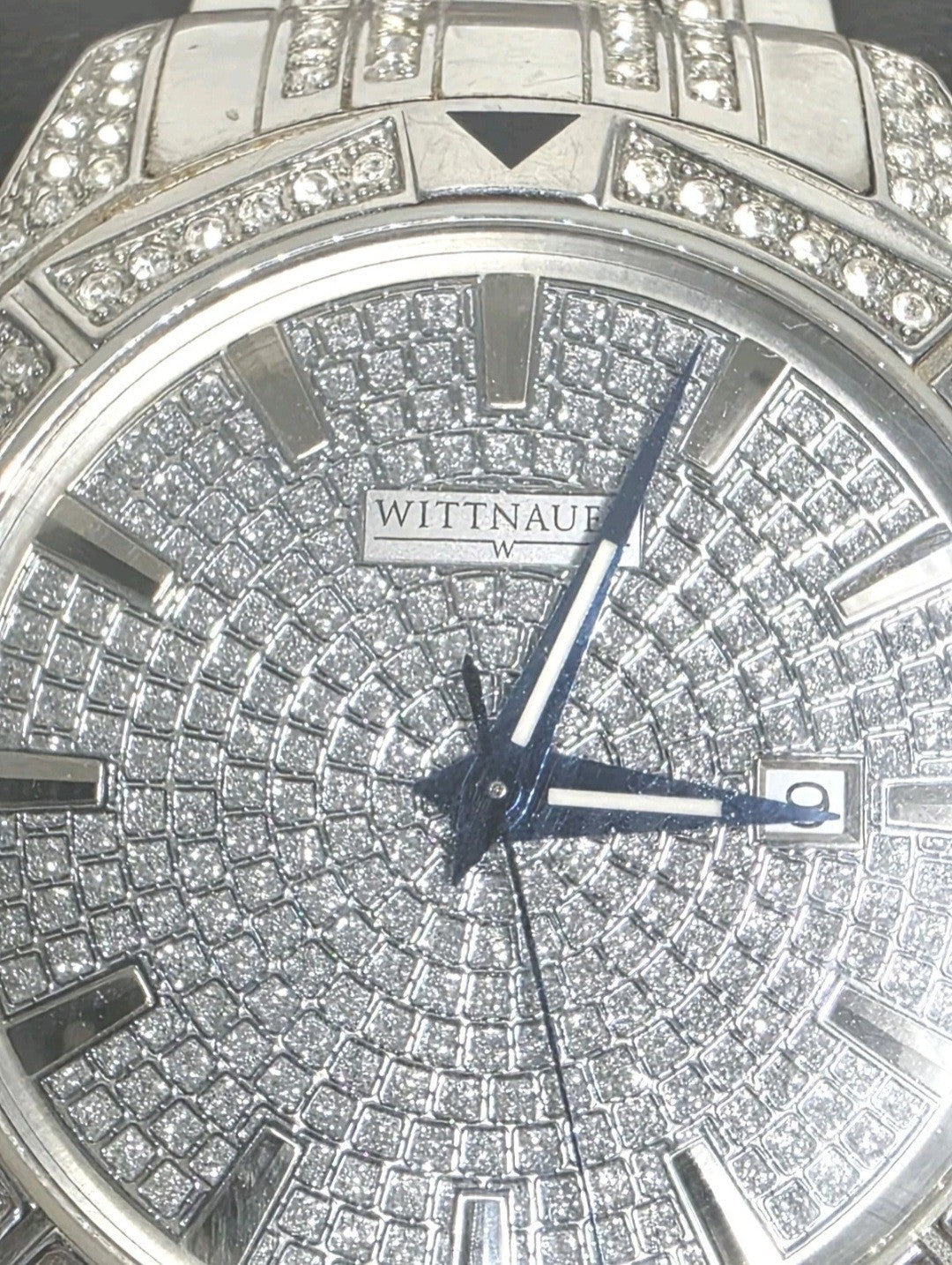 Wittnauer Men's Swiss Swarovski Crystals Paved Dial Watch Wittnauer Watch: