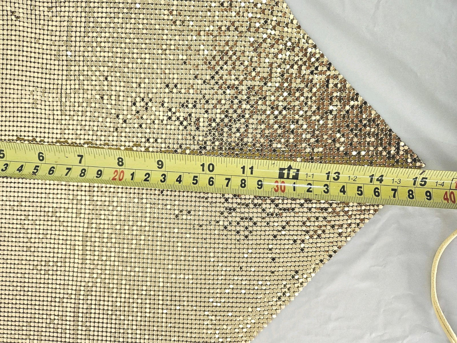 VTG Whiting & Davis Top No Tag Womens Solid Metal Gold Plated Mesh Brass Base 
