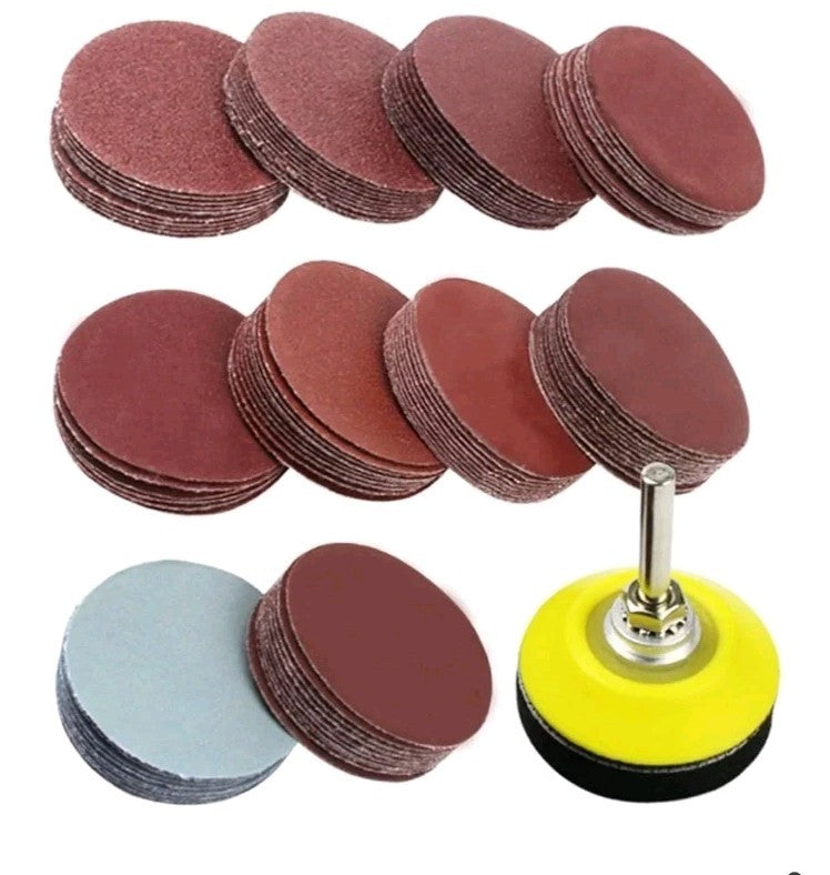 Coceca 100 Pcs 2 Inch Sand Pad Kit For Drill From P240 - P3000