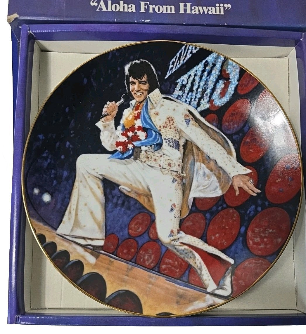 Elvis In Concert "Aloha From Hawaii"  Royal Orleans Plate With C.O.A.
