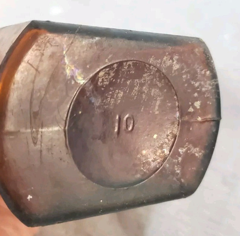 Antique medicine bottle THE MALTINE  MF'G. CO. CHEMISTS  NEW YORK amber color
