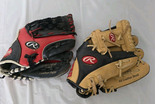 Two Rawlings Youth Baseball Glove 11 Inch