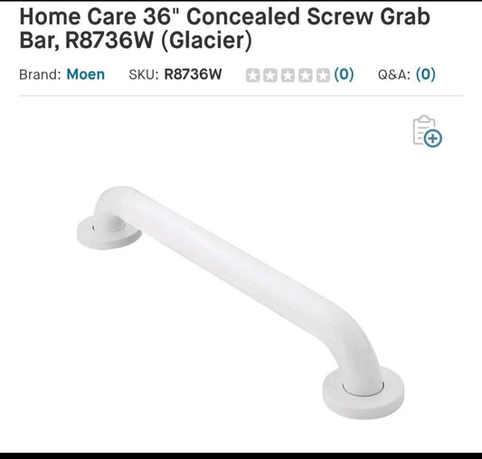 Moen 36" Grab Bar R8736w New