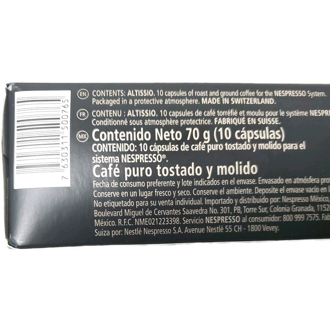 Nespresso Altissio Box Of 10 Capsules  For Nespresso System