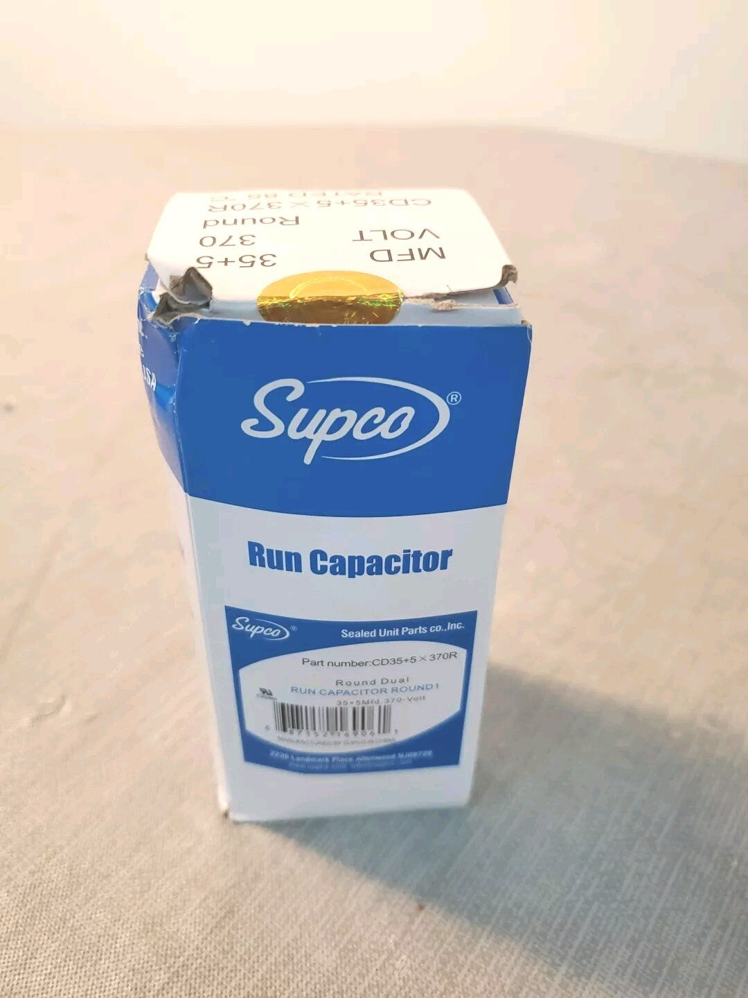 Supco Run Compacitor CD35+5×370R ROUND DUAL NEW