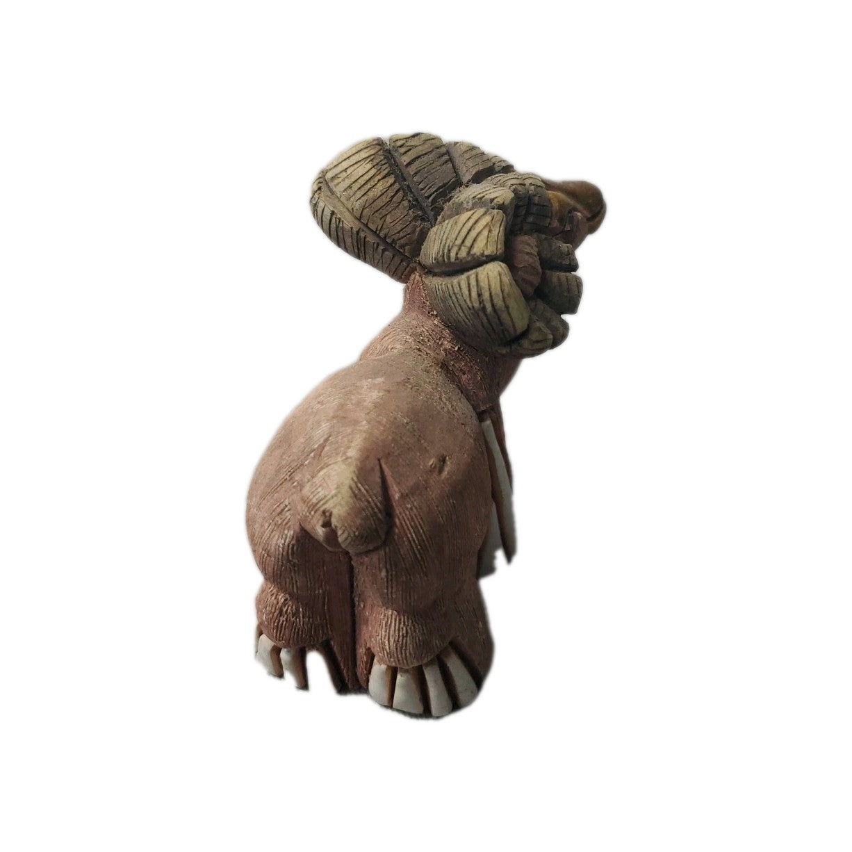 Vintage Artisania Rinconada Figurine Of A Big Horn Ram Handcrafted In Uruguay 4"