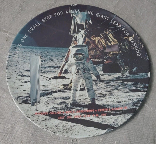 TEXAS WARE 10” PLATE FIRST MAN ON THE MOON PLATE JULY 1969