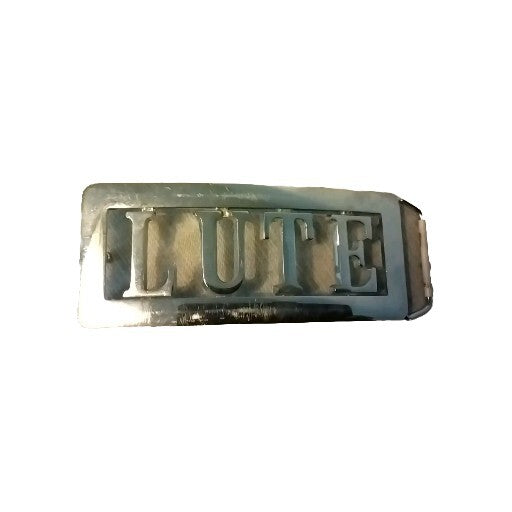 Lute Belt Buckle Fashion Metal Silver