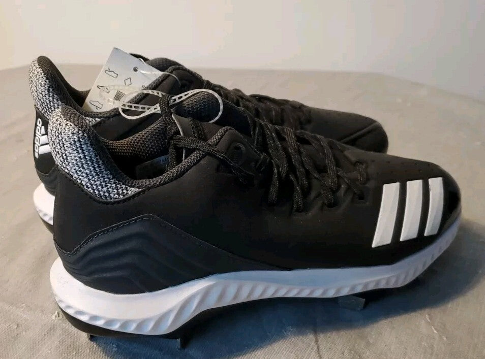 New Adidas Icon Bounce Metal Baseball Cleats Size 6.5 Black And White