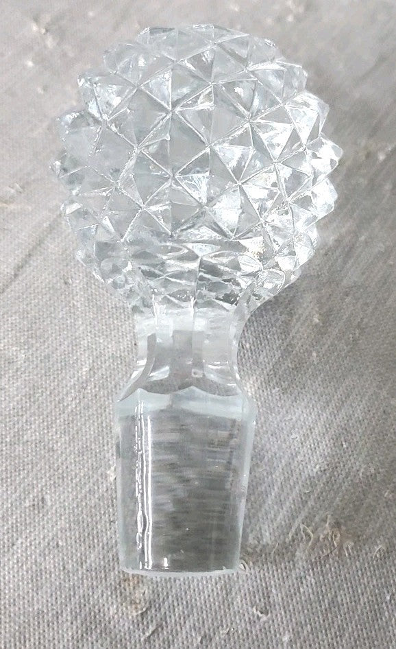 Vintage 11" Tall Ships Decanter  Crystal Flat Bottom