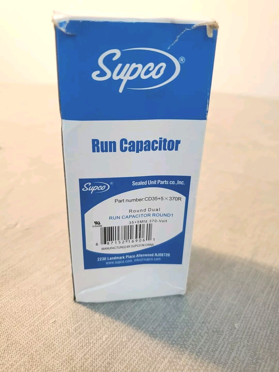 Supco Run Compacitor CD35+5×370R ROUND DUAL NEW