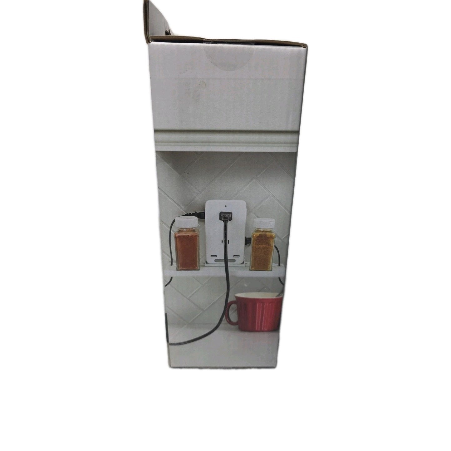 Sharper Image Socket Shelf Ultra  White