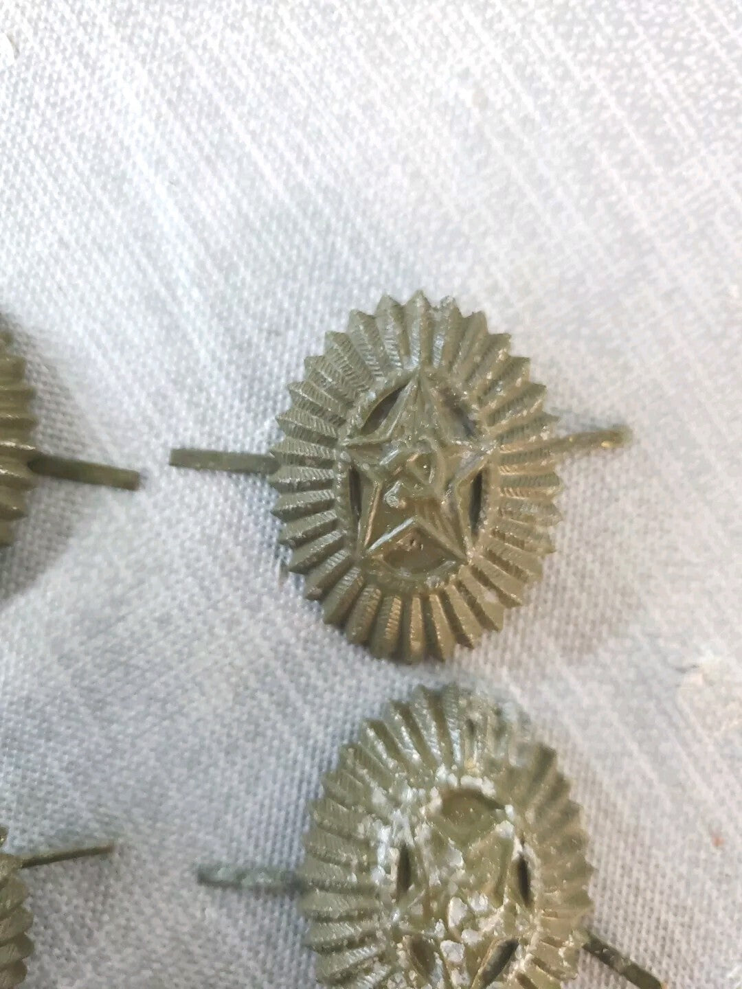 Vintage USSR Field Officer Green Hat Badge Lot Of 5