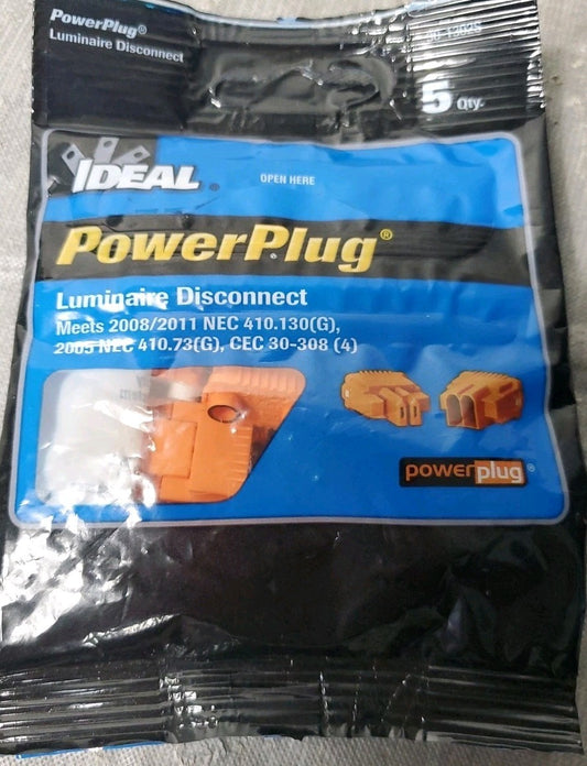 Ideal Power Plug Luminaire Disconnect New 5 Count
