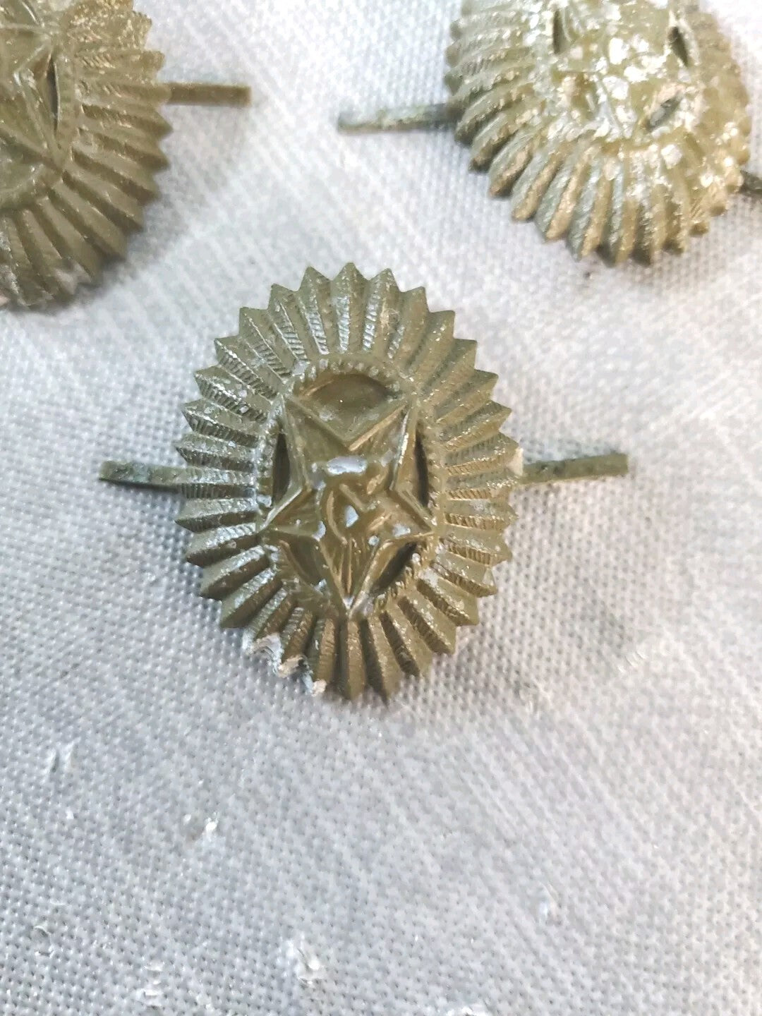 Vintage USSR Field Officer Green Hat Badge Lot Of 5