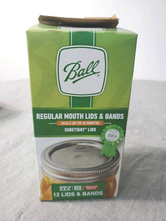 Regular Mouth Lids And Bands 10 Lids And Bands Open Box