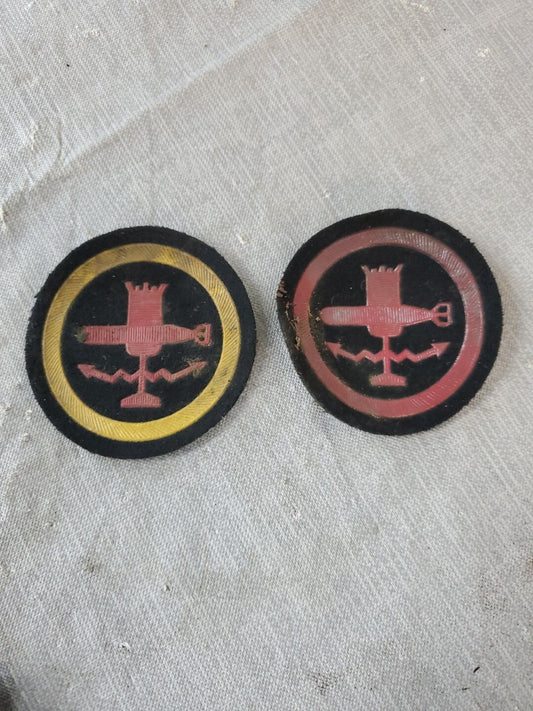 Vintage USSR Soviet Navy Torpedo  Patch Lot Of 2
